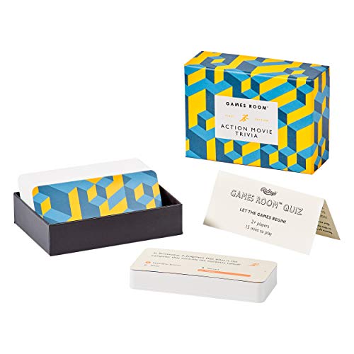 Games Room Action Movie Trivia Card Game – Trivia Games for Adults and Kids – 2+ Players – Includes 140 Unique Question Cards – Fun Quiz Cards That Make a Great Gift