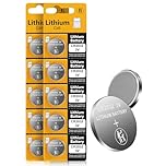 Batteria al litio CR2032 da 3 V (10 pezzi) - Batteria a bottone per Apple Airtag/telecomando per auto/portachiavi/monitor glucosio/candele/orologi/bilance/campanello/sensori intelligenti/sostituzione
