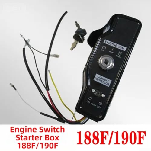 Caja de control para motor 173F y 177F interruptor con arranque eléctrico de 24x15x6 cm 6