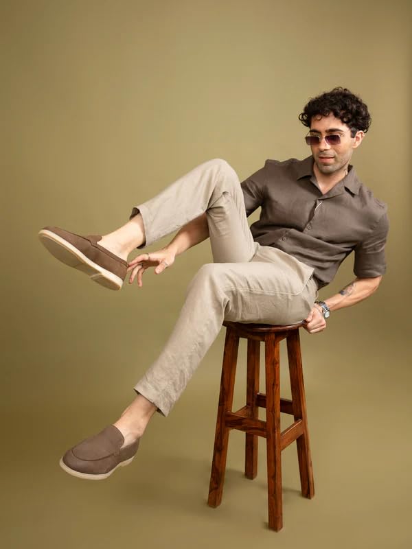 Image of Thomas Crick Men's Casual Summer Loafers - Premium Leather | Anti-Skid Sole | All-Day Comfort