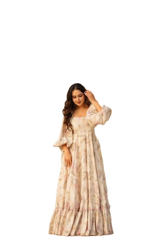 Women Flowy Long Maxi Dress Elegant Floral Casual Party Summer Chic Stylish Outfit White L-picture-37