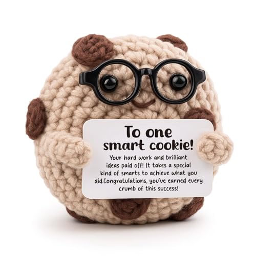 FRBFRB Smart Baby Achievement Gifts Proud of You You Did It! Graduation New Job Promotion Gift Unisex Unique Crocheted Doll Gift