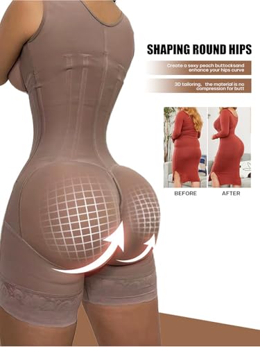 Shapewear for WomenElegant Lace Solid Colour Adjustable Shoulder Bodysuit Tummy Control Butt Lift Shapewear4