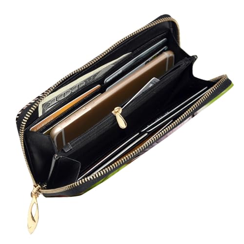Portefeuille en cuir noir femme HYTTER à fermeture éclair