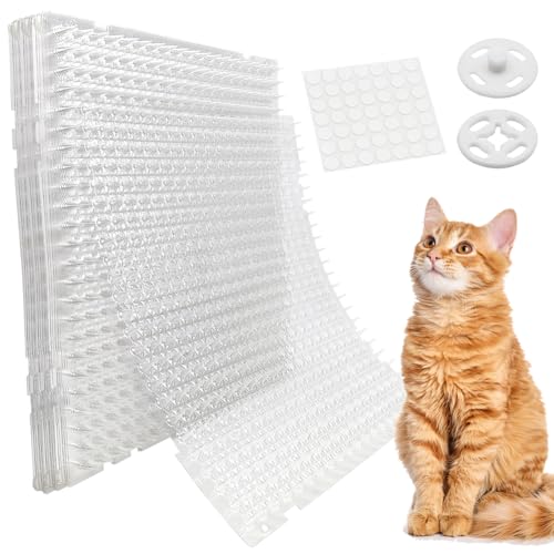 Leys 10 Pack Scat Mat for Cats 16x13 Inch Cat Deterrent Mat with Spikes Indoor/Outdoor Pet Training Mat Humane Repellent Animals Keep Pets Off Furniture Gardens & Lawns