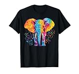 Colorful Elephant Polka Dot Rainbow Elephant T-Shirt