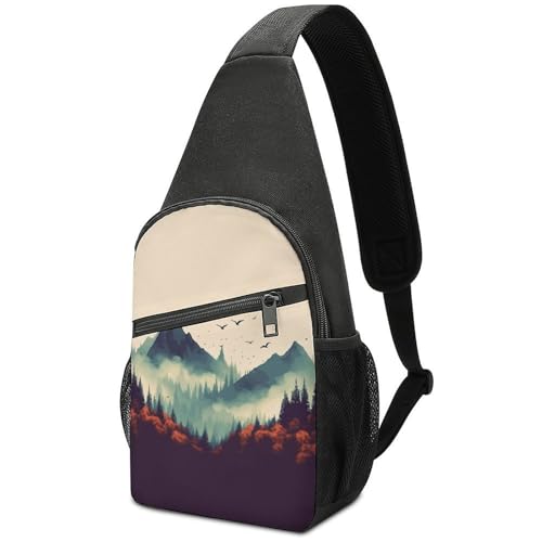 Mochila tipo bandolera para senderismo y uso casual miniatura 1