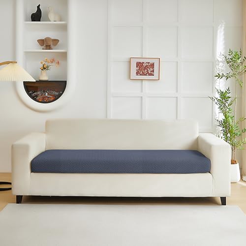 Yoovat Couch Cushion Covers for Sofa Couch Covers Wear-Resistant Universal Sofa Cover Washable Stretch for Sectional Slipcovers (Texture-Gray Blue,Large Triple Seat Cover)
