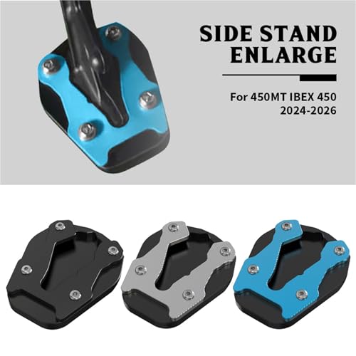 Base ampliada de aluminio para caballete lateral de moto 450MT e IBEX 450 2025 7
