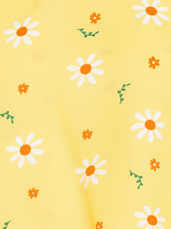 Image of Clovia Women's Rayon Rayon Feeding Print Me Pretty Layered Top & Pyjama In Yellow