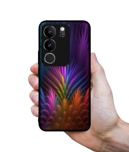 Image of Multicoloured Design Premium 2D Printed Metal Back Case Cover for Vivo V29 5G / V29 Pro 5G