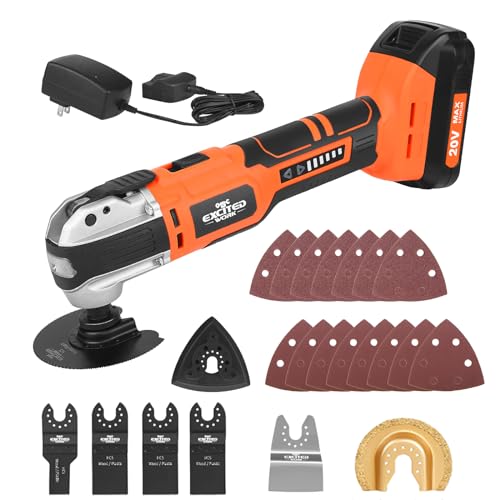 20V Cordless Oscillating Tool Kits, LAZYLAND Brushless Oscillating Multitool with 6-variable speed,...
