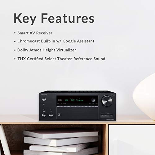 Onkyo Tx-Nr696 Home Audio Smart Audio And Video Receiver, Sonos Compatible And Dolby Atmos Enabled, 4K Ultra Hd And Airplay 2, Black #TOP3