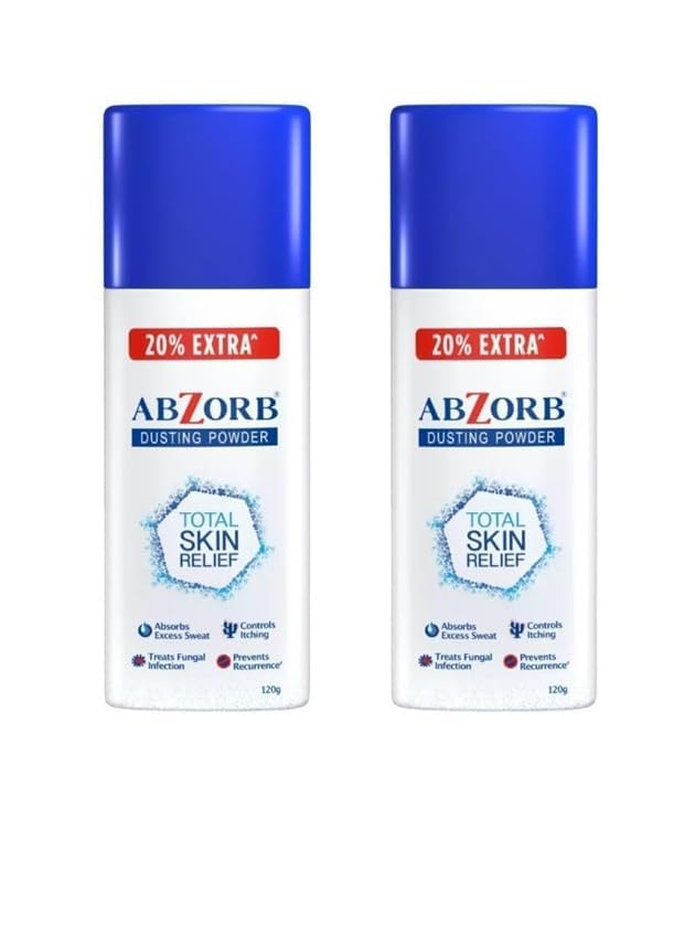 (2 Pack) Abz-orb Dusting Powder 120gm Each - by Homeoking