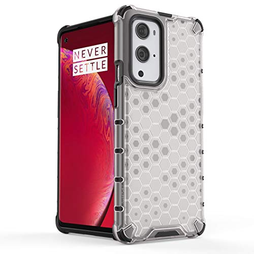 Image of Glasgow | for OnePlus 9 Pro Honeycomb Pattern Back Case Cover for OnePlus 9 Pro - Transparent