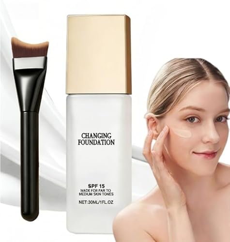 Mira Glow Fondotinta Pelli Mature,Fondotinta Cambia Colore,SPF15 Fondotinta Cambia Colore