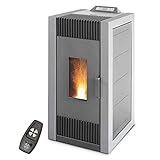 Pelletofen 10 kW Blaze ES 12, Farbe:grau