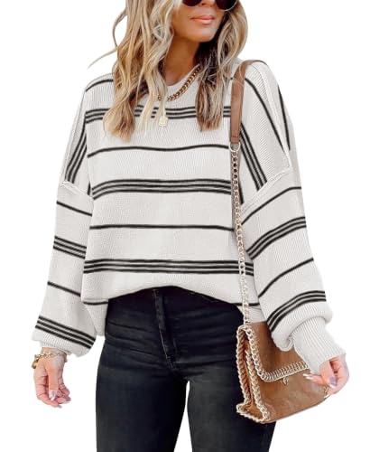 Image of Womens Oversized Sweaters Fall 2026 Fashion Clothes Colorblock Knit Tops