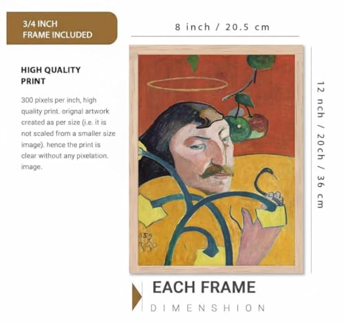 Image of BLINKART Egon Sheele Aesthetic Modern Art Walls With Frame | Natural Wood Texture | Living Room Bedroom Office Wall Decoration | Poster Home Decor Frames Wall Bedroom | 12x8 Inches (D355)