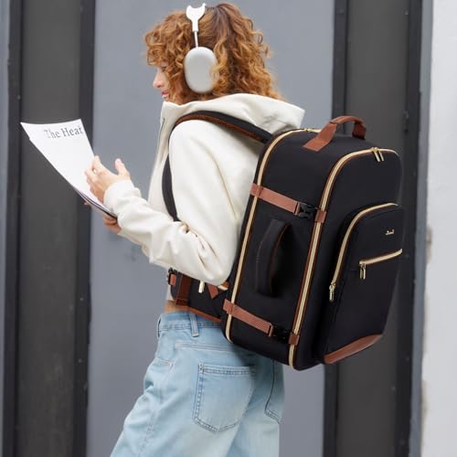Image of LOVEVOOK 56L Travel Backpack for Women & Men, Airline Approved Carry On Luggage with 3 Packing Cubes, TSA Overnight Bags, Waterproof Personal Item Bag, Weekender Essentials Backpacks fits 17 inch Laptop