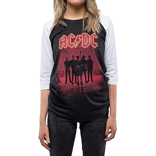 AC/DC PWR-Up UK Band Logo Raglan T-Shirt Women's 3XL Black