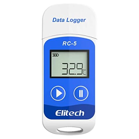 Elitech Registrador de Datos de Temperatura RC-5 con Sensor Externo Interno Cover