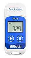 Elitech RC-5 Temperatur Datenlogger Mini USB Temp Rekorder Interner Sensor PDF-Berichte Hohe Genauigkeit Temperatur Data Logger 32000 Punkte Record Wasserdicht nach IP65 für Lager Labor