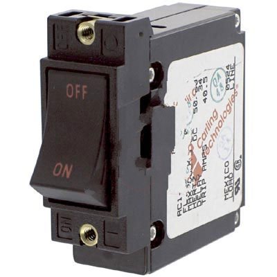 Carling Technologies AC1-B0-34-630-1G1-C Circuit Breaker; Hyd/Mag; Rocker; Cur-Rtg 30A; Panel; 1 Pole; Vol-Rtg 277/80VAC/VDC