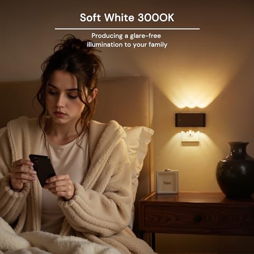 Image of L LOHAS LED Night Light, Dimmable Modern LED Night Lights Plug into Wall,Dusk to Dawn Sensor Night Lights for Kid, 2000K /3000K /5000K Nightlight for Hallway Bedroom Stairway