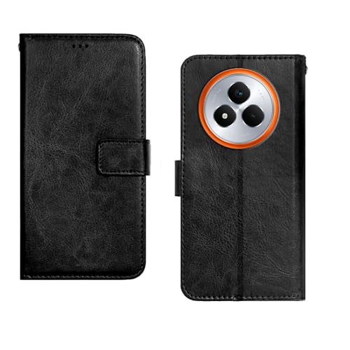 Image of amazon basics Realme Narzo 80 Pro 5G Flip Cover | Card Pockets Wallet & Stand | Flip Cover for Realme Narzo 80 Pro 5G (Black)