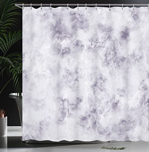 ABAKUHAUS Marble Shower Curtain, Granite Surface Pattern Stormy Details Natural Mineral Formation Print - Image 3