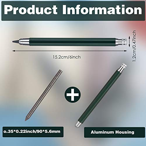 Image of 3 Pcs 5.6 mm Lead Holder Mechanical Pencils Sketch up Automatic Clutch Graphite Pencil with Built-in Sharpener Lead Pencil For Construction, Draft Drawing, Crafting, Art Sketching(Pink, Green, Blue)