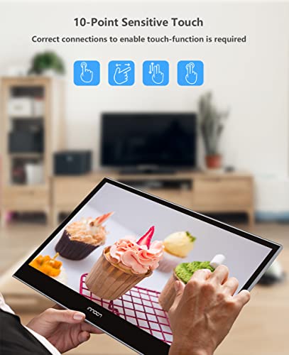 Image of INNOCN 15.6 inch 4K Portable Monitor Touchscreen 3840 x 2160 USB C HDMI External Gaming Monitor Second Computer Screen Travel Portable Monitor for Laptop w /Kickstand