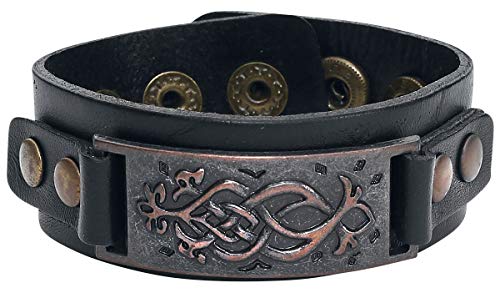 Preisvergleich Produktbild etNox Old Black Männer Lederarmband Standard Leder Biker, Punk, Rockwear