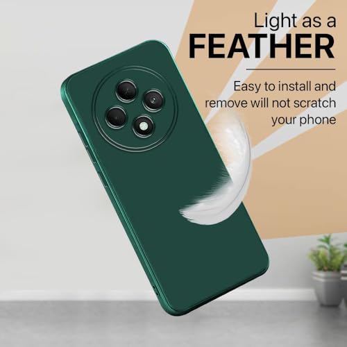 Image of Back Cover for Oppo F27 5G | Full Camera Protection | Premium Liquid Silicon Case | Flexible Bumper Case for Oppo F27 5G (Green)