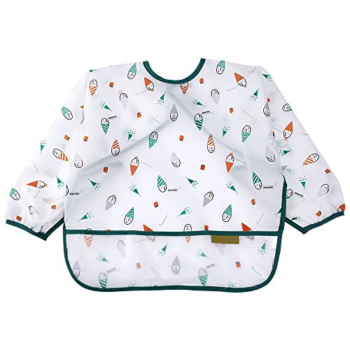 Image of VS-Foru Baby Smock With Long Sleeves-Toddler Soft Bib For 6-24 Months