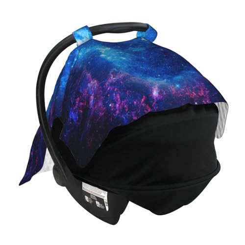 Image of Galaxy Baby Car Seat Canopy Cover 39x27.5 Inches Multi Use Nursing Cover for Newborn Car Seat Canopy Mom Nursing Breastfeeding Covers Newborn Shower Gifts
