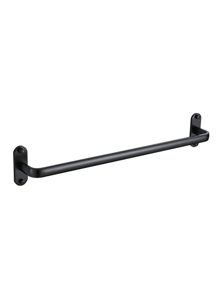 Porte-serviettes noir unipolaire en aluminium de quincaillerie fine