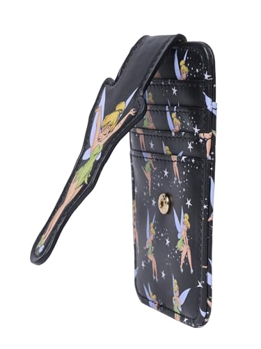 Image of Disney Tinker Bell Card Holder Women Black | Slim Wallet, Small