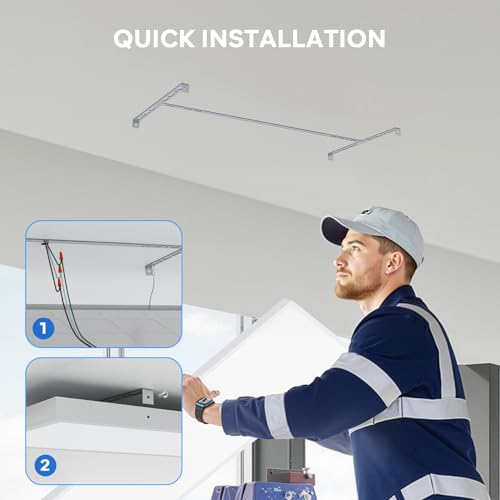 LVWIT 1x4FT LED Flat Panel Light, 3000K/ 3500K/ 4100K/ 5000K/ 6500K Selectable, 4800 Lumens Dimmable Drop Ceiling Light Fixtures, 24W/ 30W/ 40W, cETL Listed, 2 Pack by LVWIT - Image 6
