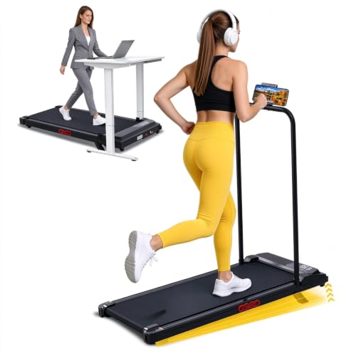 Electric Walking Pad Treadmill with Incline, 0.6‑7.6MPH Portable Treadmill, 3.0HP Mini Treadmill, 350 LB Capacity Under Desk Treadmill for Home Small‑Space Exercising