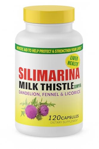 Silimarina con Hinojo en Cpsulas | Suplemento Alimenticio con Antioxidantes | Apoyo para el Bienestar General y el Estilo de Vida Diario | Frmula Herbal | 120 Cpsulas