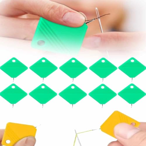 Image of 2024 New Automatic Needle Threaders for Hand Sewing, Embroidery Floss, Sewing Machine Needle Threader, Sewing Supplies Tool, Fits All Needle Sizes (Green, 10 PCS)