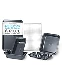 Photo Gallery black+decker set di 6 teglie da forno in acciaio al carbonio da 0,4 mm, con rivestimento antiaderente in ceramica Photo Gallery black+decker set di 6 teglie da forno in acciaio al carbonio da 0,4 mm, con rivestimento antiaderente in ceramica