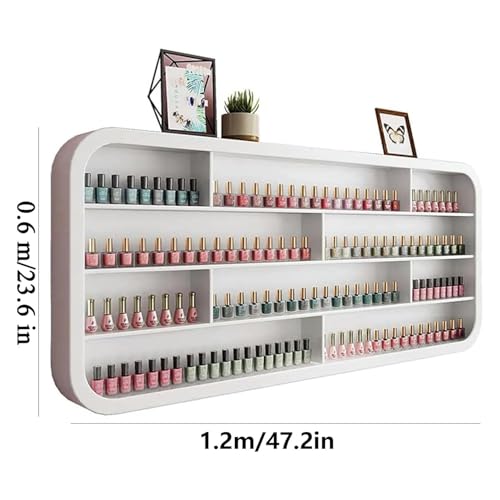 Étagère rangement vernis ongles support mural bois maquillage - 4