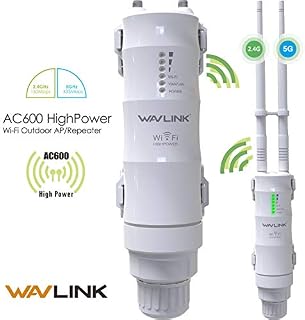 【Upgrade Version】 WAVLINK-WN570HA1-AC600 Access Point Dual Band 2.4+5G 600Mbps 3 in 1 Outdoor