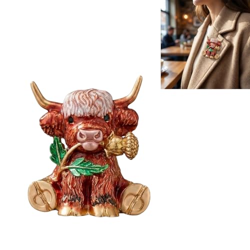 Broche de vaca de las Tierras Altas para personalizar abrigos y mochilas diario 2