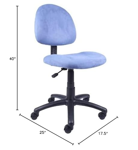 Boss Office Products Perfect Posture Delux Microfiber Task Chair Without Arms In Blue #TOP4