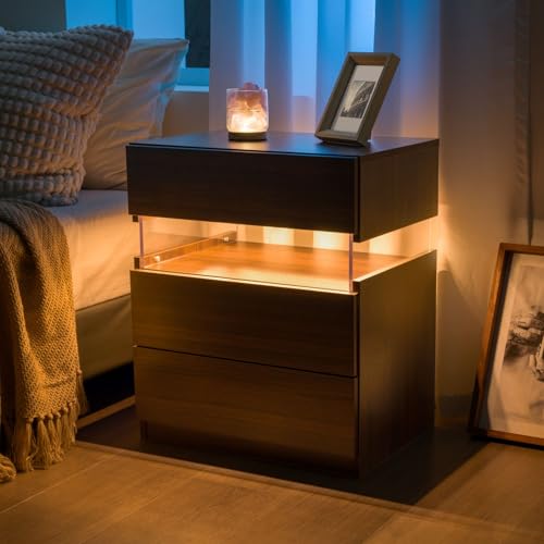 REXO LED Acrylic Nightstand