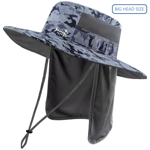 Image of BASSDASH UPF 50+ Sun Fishing Hat Water Resistant with Detachable Neck Flap